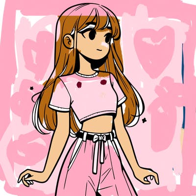 girl in a cute crop top