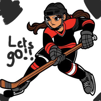 hockey player  female