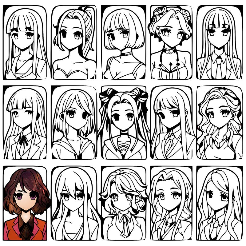 girls that look diffrent anime