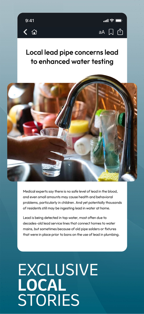 The Press of Atlantic City - The Press of Atlantic City mobile app interface showing a local news article about water safety