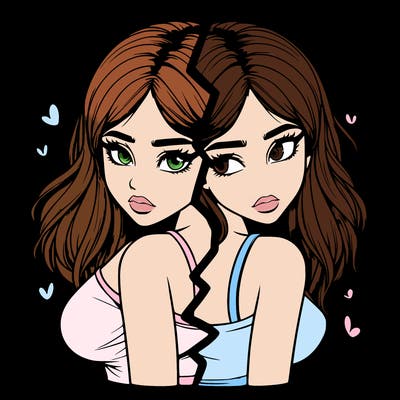 realistic girl split