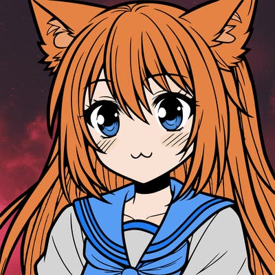 anime girl with cat ears