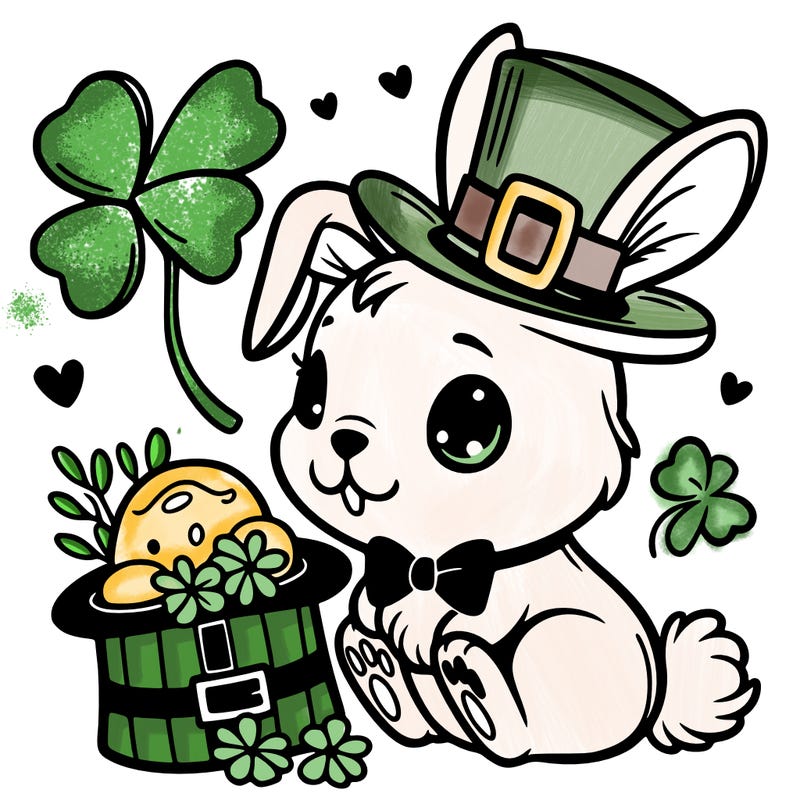 st. patrick's day, bunny.