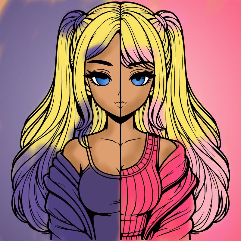 realistic girl split