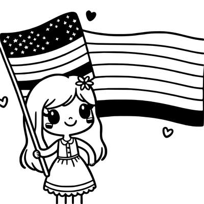 girl with the pride flag