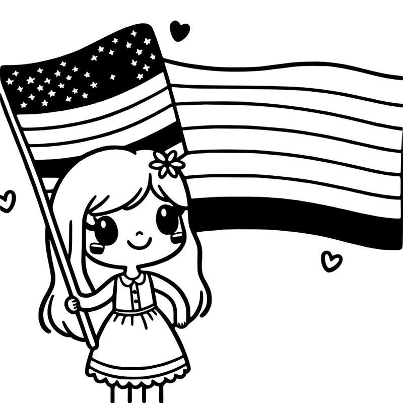 girl with the pride flag
