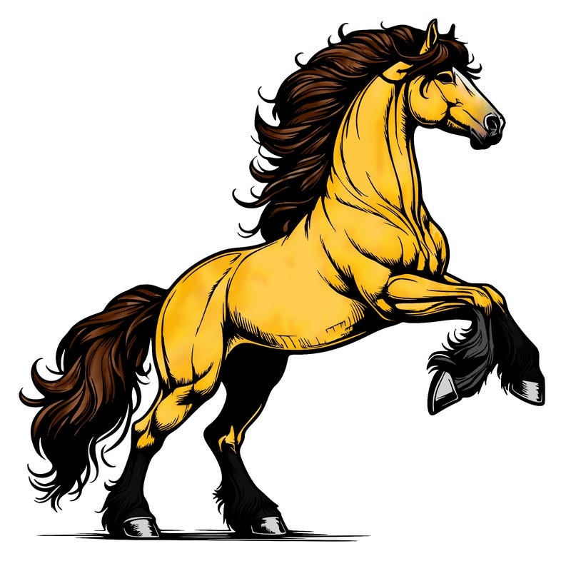 realistic stallion rising
