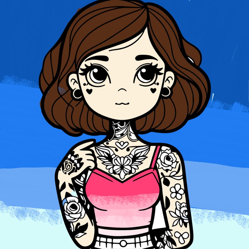 cut girl with tattoos