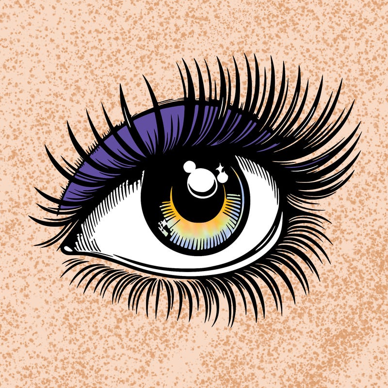 realistic eye long eylashes