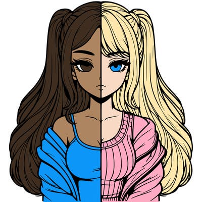 realistic girl split