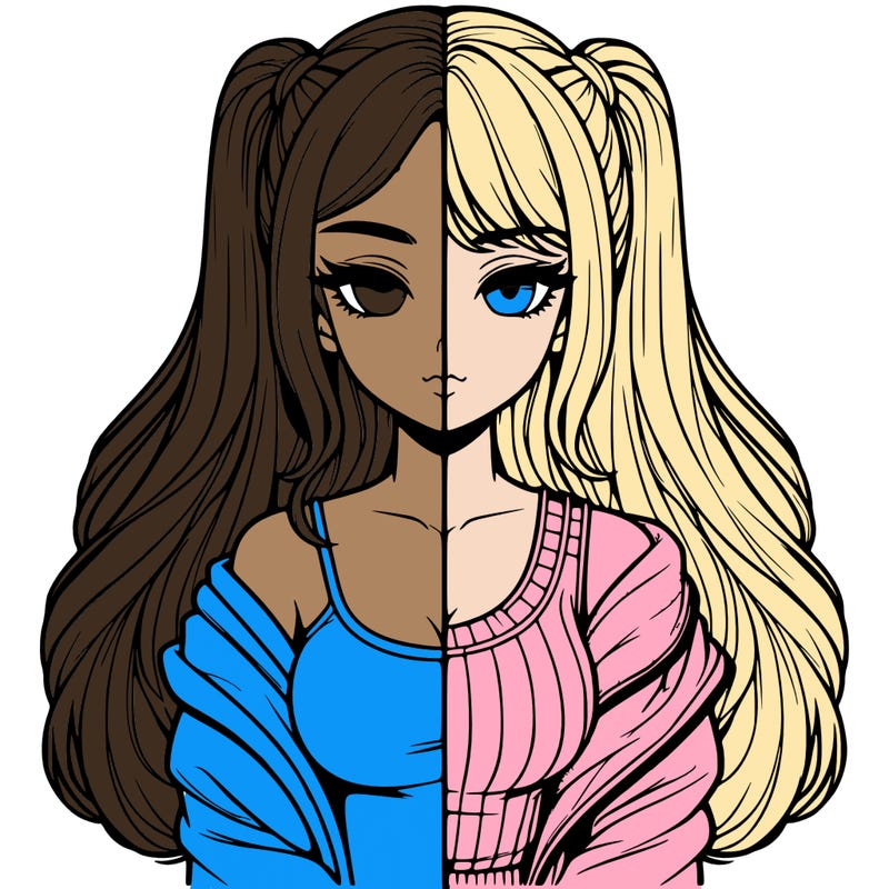 realistic girl split