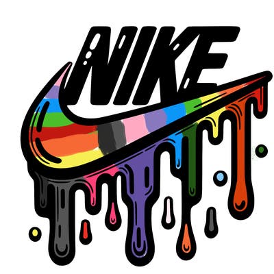 dripping nike logo