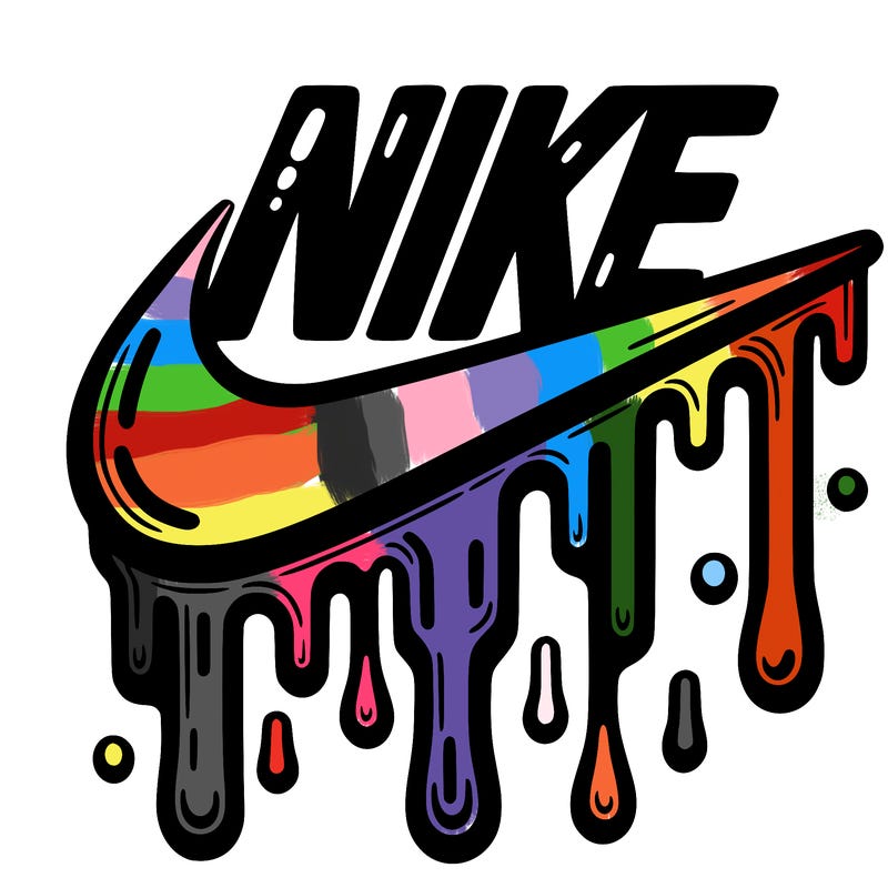 dripping nike logo