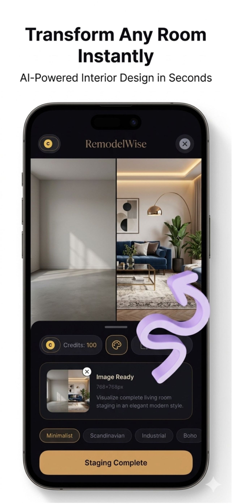 RemodelWise-AI Interior Design - Lifestyle App | MWM