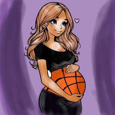 realistic pregnant girl