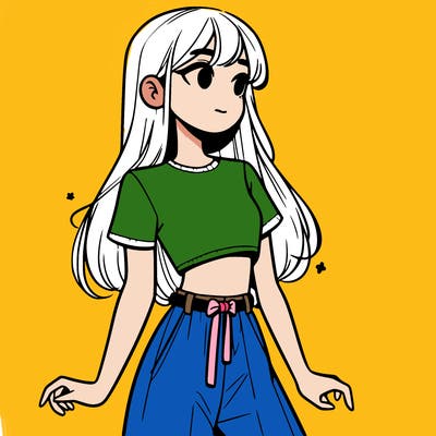 girl in a cute crop top