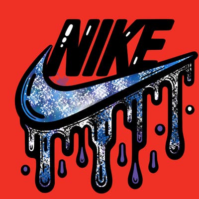 dripping nike logo
