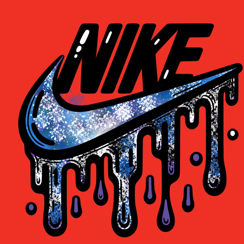 dripping nike logo