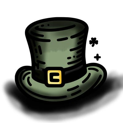 st patrick hat with thin lines