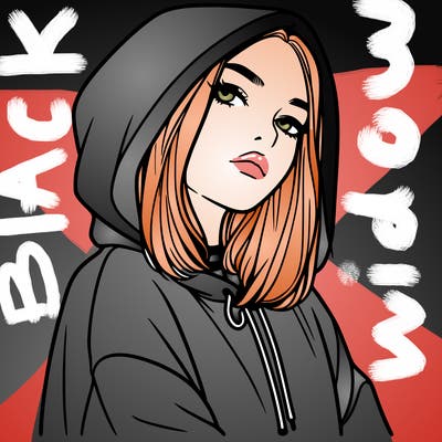 a realistic girl in a hoodie