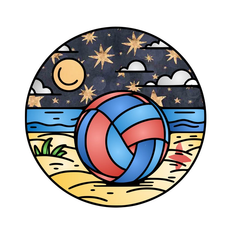 volleyball on a beach