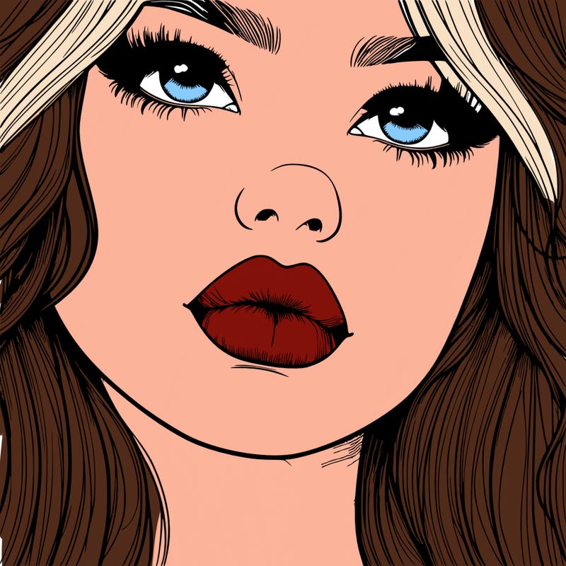 really realistic girl with lips