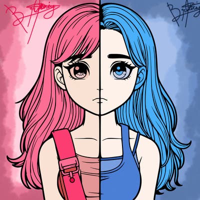 realistic girl split