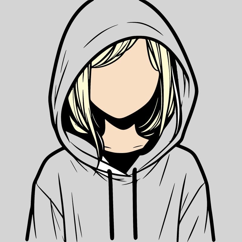 faceless girl in hoodie