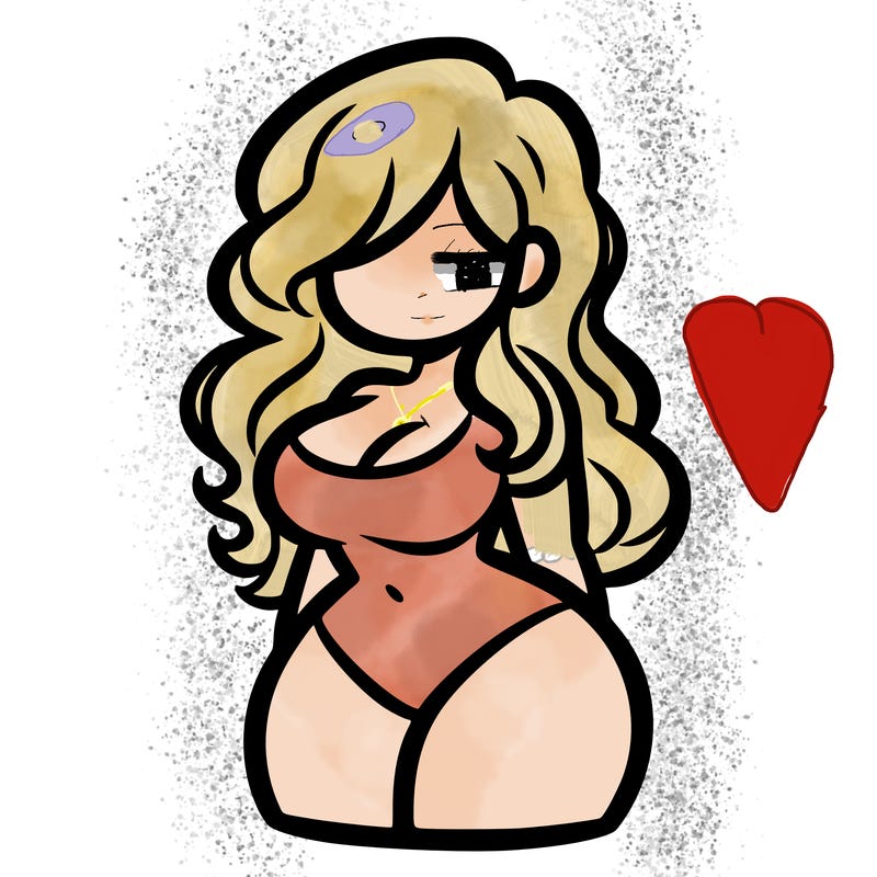 curvy woman with hair