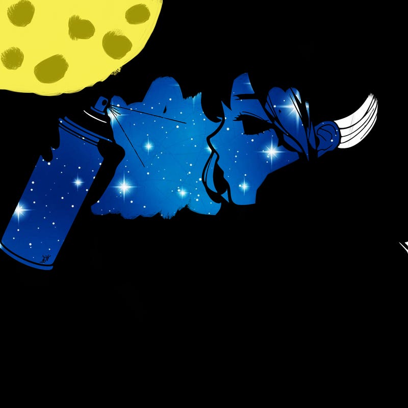 a realistic girl spray, painting