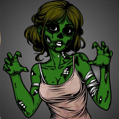 realistic zombie girl