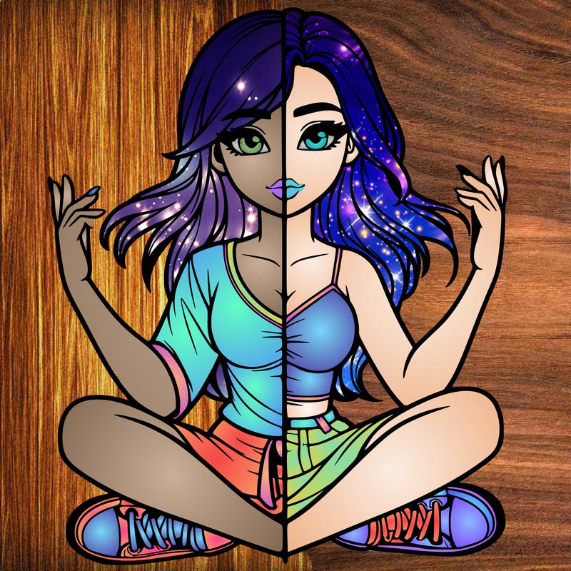 realistic girl split