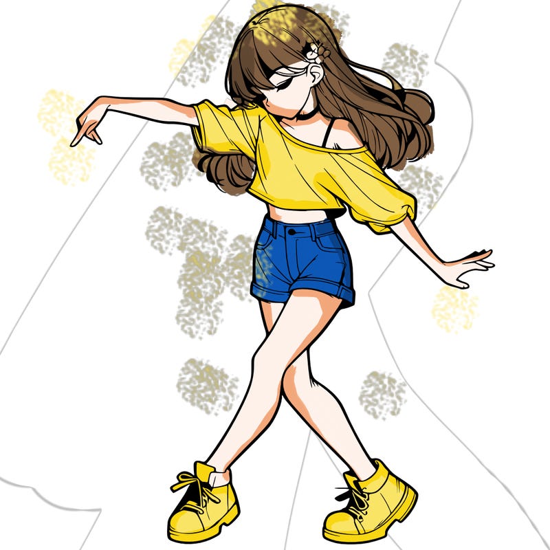 realistic girl danceing