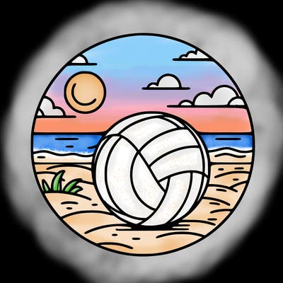volleyball on a beach