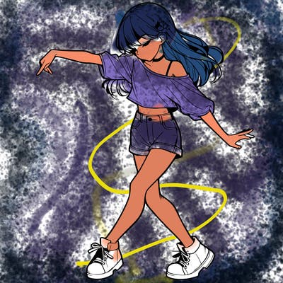realistic girl danceing