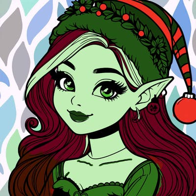 christmas girl elf realistic