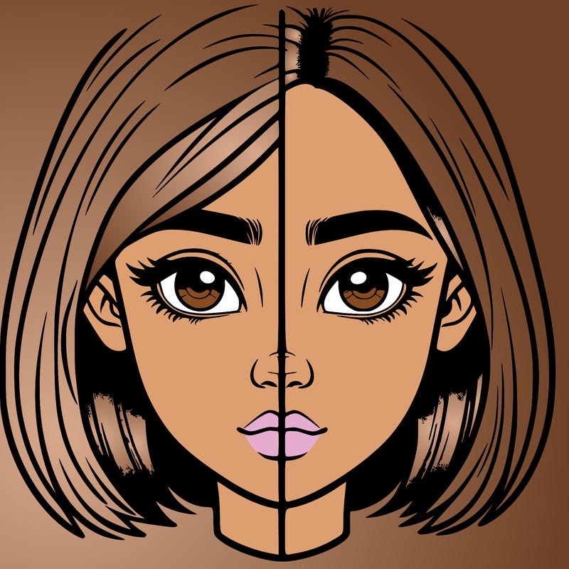 realistic girl split