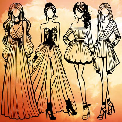 fashion models dresses