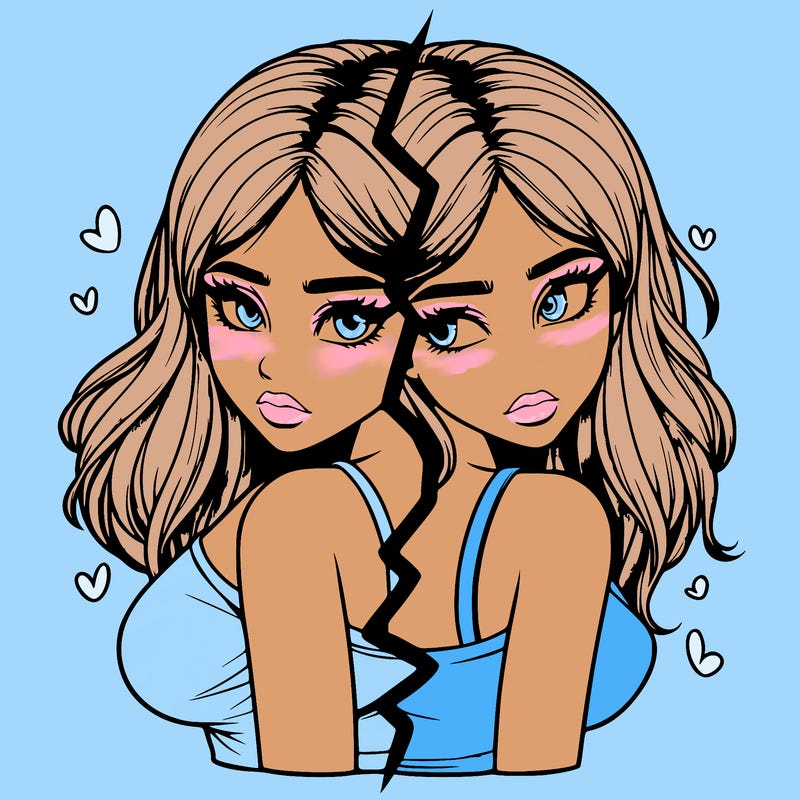 realistic girl split