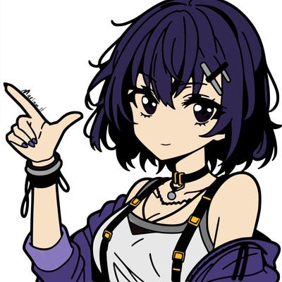 an anime girl who looks cool