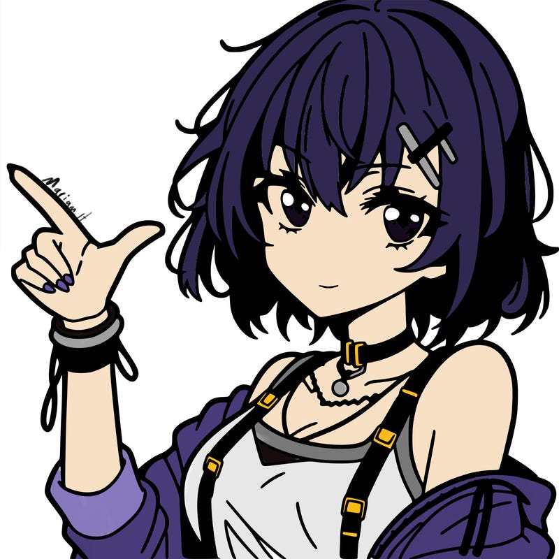 an anime girl who looks cool