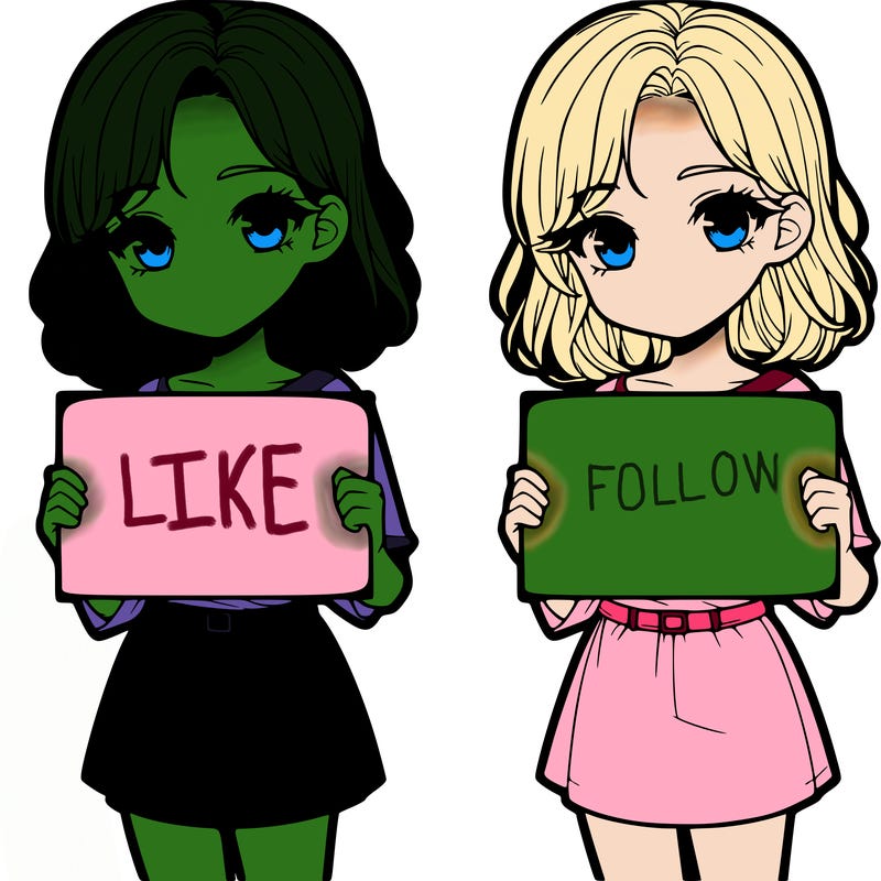 a realistic girl holding a sign