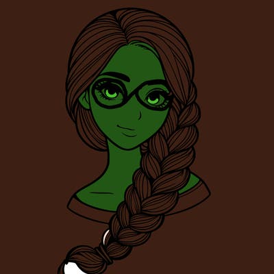 realistic lady with a braid