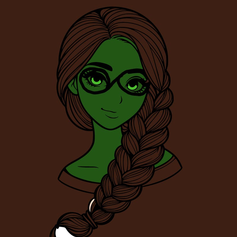 realistic lady with a braid