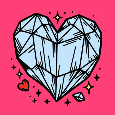 crystal heart