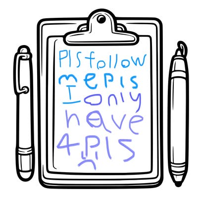 blank clip board with pen