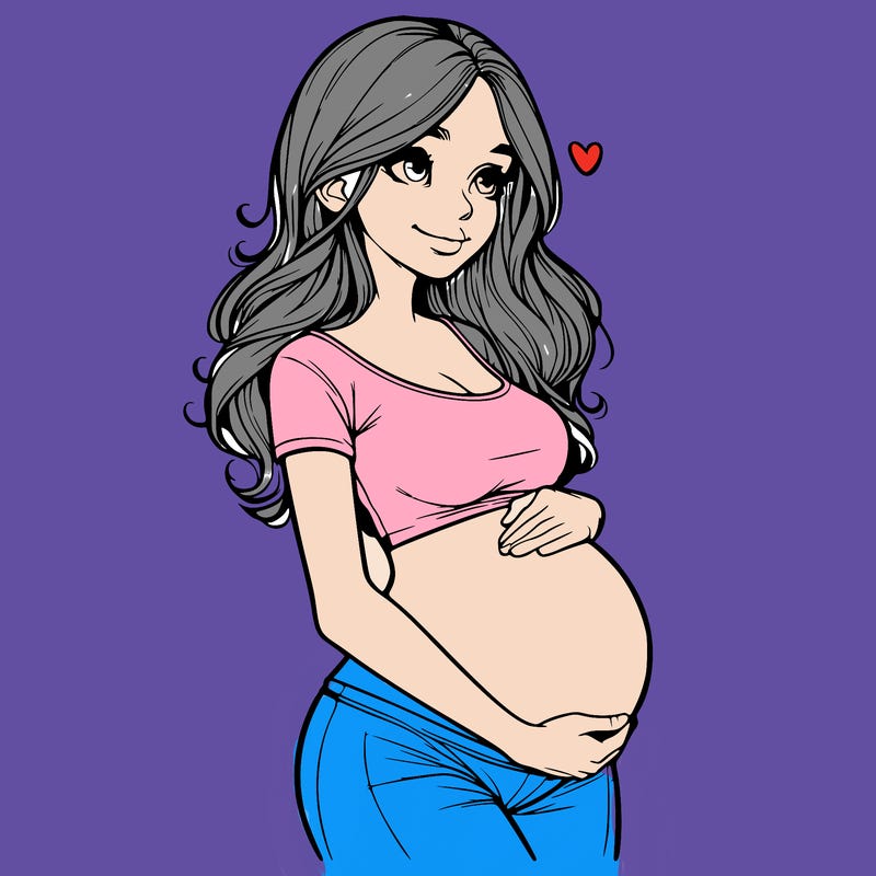 realistic pregnant girl