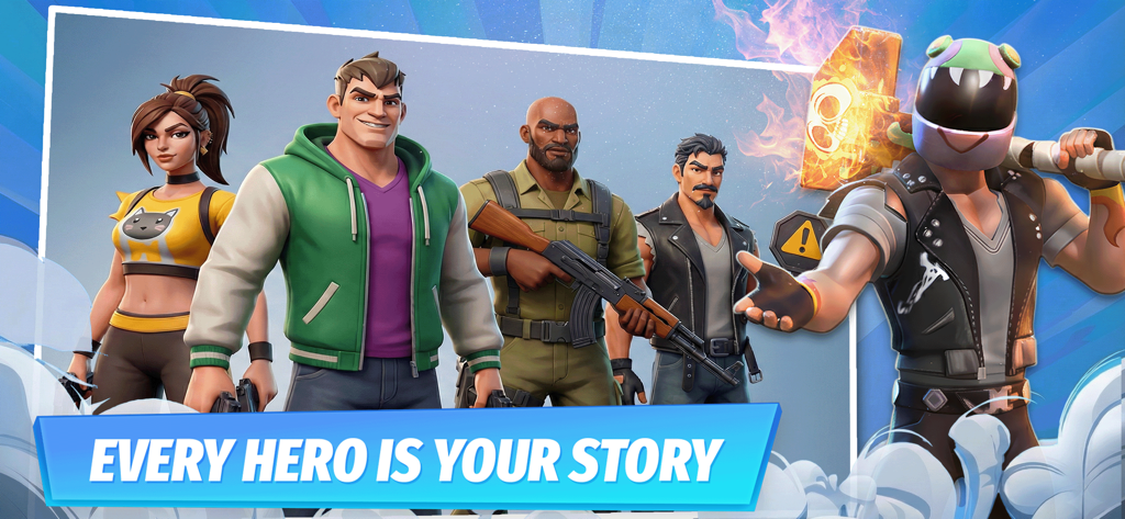 A lineup of diverse customizable hero characters from the Contra Guns PVP shooting game.