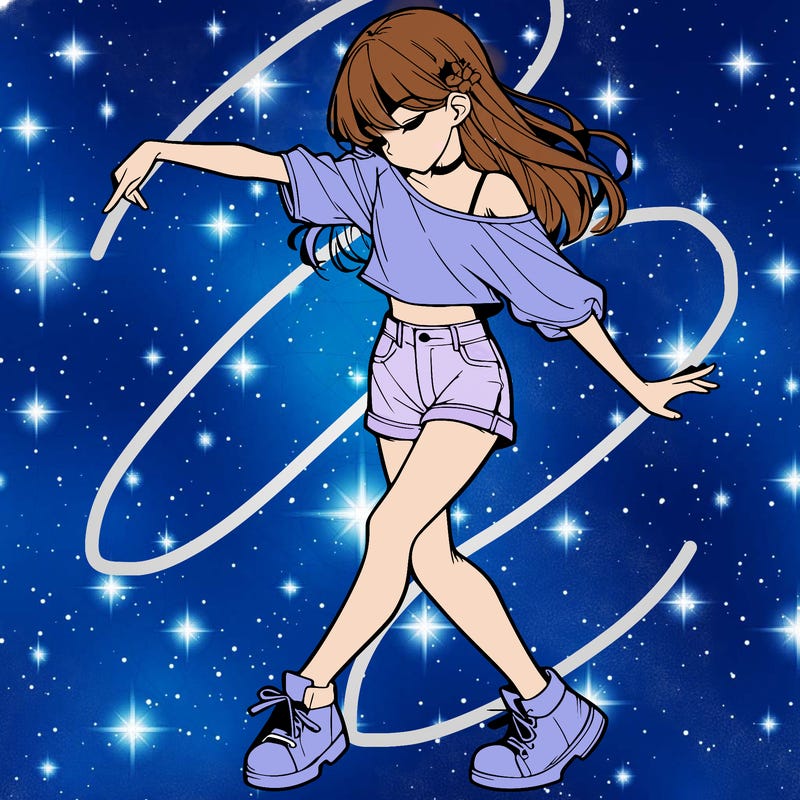 realistic girl danceing