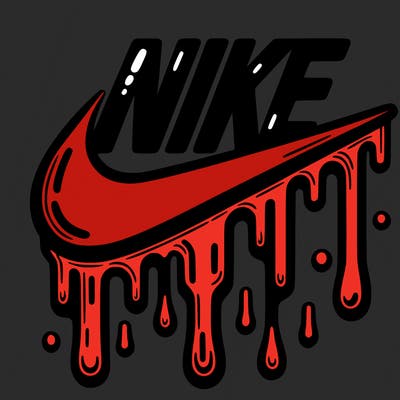 dripping nike logo